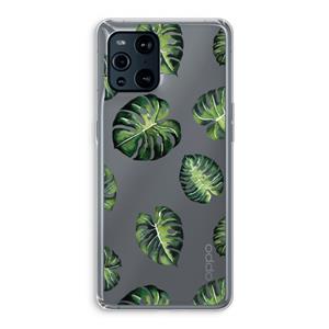 CaseCompany Tropische bladeren: Oppo Find X3 Transparant Hoesje