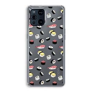CaseCompany Sushi time: Oppo Find X3 Transparant Hoesje