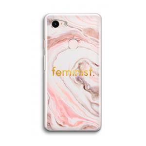CaseCompany Feminist: Google Pixel 3 Transparant Hoesje