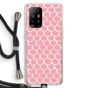 CaseCompany Dakpannetjes: Oppo A95 5G Transparant Hoesje met koord