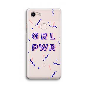 CaseCompany GRL PWR: Google Pixel 3 Transparant Hoesje
