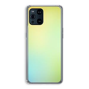 CaseCompany Minty mist pastel: Oppo Find X3 Transparant Hoesje