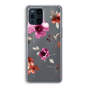 CaseCompany Geschilderde bloemen: Oppo Find X3 Pro Transparant Hoesje