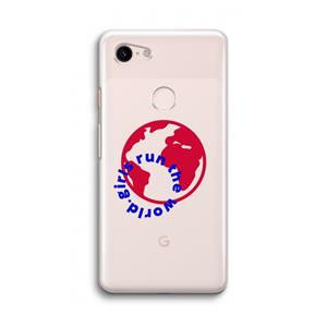 CaseCompany Run The World: Google Pixel 3 Transparant Hoesje