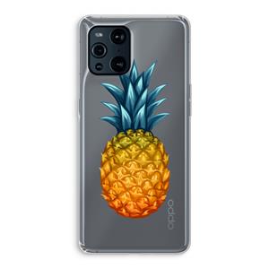 CaseCompany Grote ananas: Oppo Find X3 Transparant Hoesje