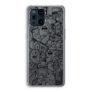 CaseCompany Vexx Black City : Oppo Find X3 Pro Transparant Hoesje