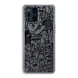 CaseCompany Vexx Black Mixtape: Oppo Find X3 Pro Transparant Hoesje