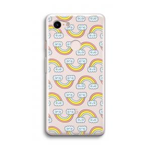 CaseCompany Regenboog: Google Pixel 3 Transparant Hoesje