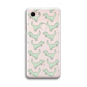 CaseCompany Dinos: Google Pixel 3 Transparant Hoesje