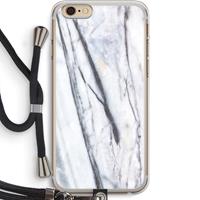 CaseCompany Gestreepte marmer: iPhone 6 PLUS / 6S PLUS Transparant Hoesje met koord