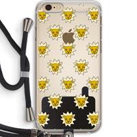 CaseCompany Leeuwenkoppen: iPhone 6 PLUS / 6S PLUS Transparant Hoesje met koord