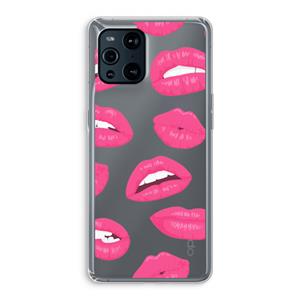 CaseCompany Bite my lip: Oppo Find X3 Transparant Hoesje