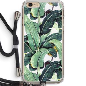 CaseCompany Bananenbladeren: iPhone 6 PLUS / 6S PLUS Transparant Hoesje met koord