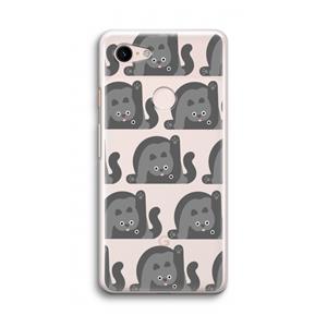 CaseCompany Cats: Google Pixel 3 Transparant Hoesje