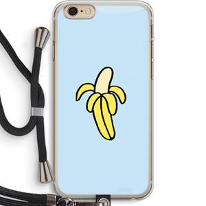 CaseCompany Banana: iPhone 6 PLUS / 6S PLUS Transparant Hoesje met koord
