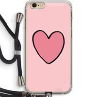 CaseCompany Hartje: iPhone 6 PLUS / 6S PLUS Transparant Hoesje met koord