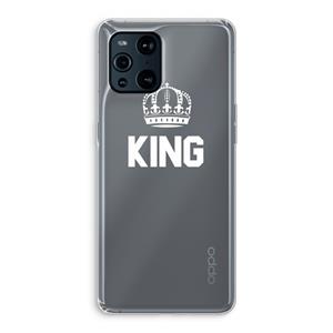 CaseCompany King zwart: Oppo Find X3 Transparant Hoesje