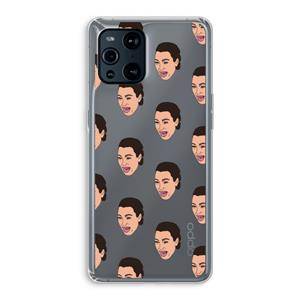CaseCompany Ugly Cry Call: Oppo Find X3 Pro Transparant Hoesje