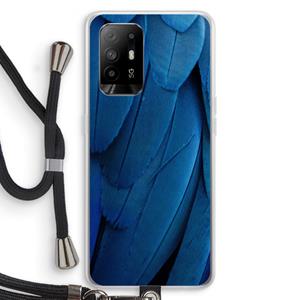 CaseCompany Pauw: Oppo A95 5G Transparant Hoesje met koord