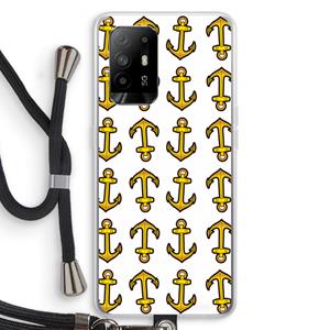 CaseCompany Musketon Anchor: Oppo A95 5G Transparant Hoesje met koord