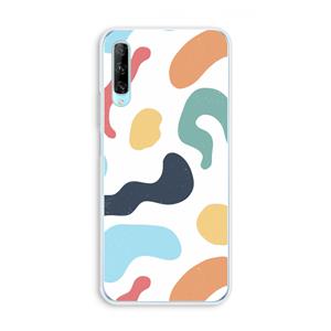 CaseCompany Memphis Shapes Blue: Huawei P Smart Pro Transparant Hoesje