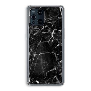 CaseCompany Zwart Marmer 2: Oppo Find X3 Transparant Hoesje