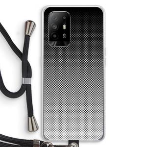 CaseCompany Musketon Halftone: Oppo A95 5G Transparant Hoesje met koord