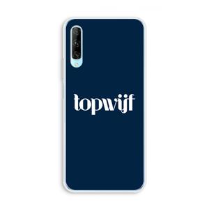 CaseCompany Topwijf Navy: Huawei P Smart Pro Transparant Hoesje