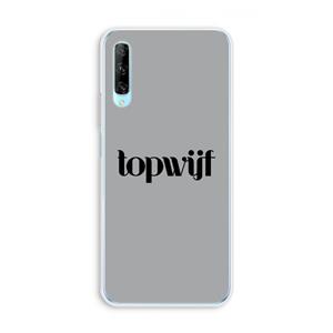 CaseCompany Topwijf Grijs Zwart: Huawei P Smart Pro Transparant Hoesje