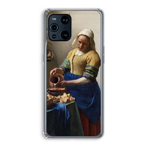 CaseCompany The Milkmaid: Oppo Find X3 Pro Transparant Hoesje