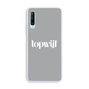 CaseCompany Topwijf Grijs Wit: Huawei P Smart Pro Transparant Hoesje