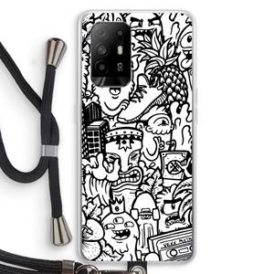 CaseCompany Vexx Mixtape #2: Oppo A95 5G Transparant Hoesje met koord