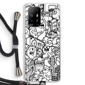 CaseCompany Vexx City #2: Oppo A95 5G Transparant Hoesje met koord