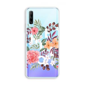 CaseCompany Hello in flowers: Huawei P Smart Pro Transparant Hoesje