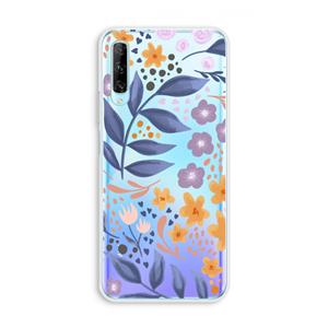 CaseCompany Flowers with blue leaves: Huawei P Smart Pro Transparant Hoesje