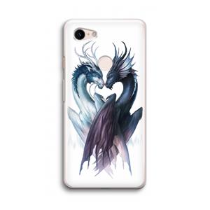 CaseCompany Yin Yang Dragons: Google Pixel 3 Transparant Hoesje