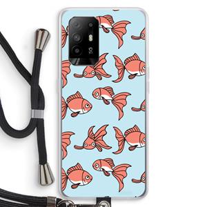 CaseCompany Blub: Oppo A95 5G Transparant Hoesje met koord