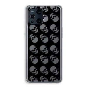 CaseCompany Musketon Skulls: Oppo Find X3 Transparant Hoesje