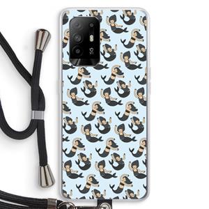 CaseCompany Zeemeermin: Oppo A95 5G Transparant Hoesje met koord
