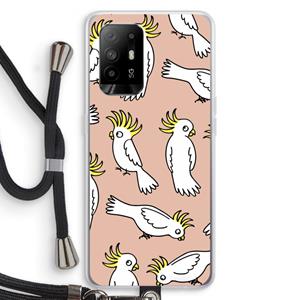 CaseCompany Papegaai: Oppo A95 5G Transparant Hoesje met koord