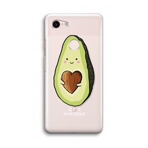 CaseCompany Avocuddle: Google Pixel 3 Transparant Hoesje