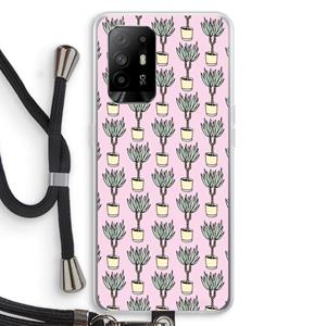 CaseCompany Boompje: Oppo A95 5G Transparant Hoesje met koord