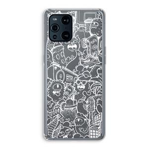 CaseCompany Vexx City #2: Oppo Find X3 Transparant Hoesje