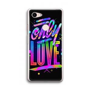 CaseCompany Only Love: Google Pixel 3 Transparant Hoesje