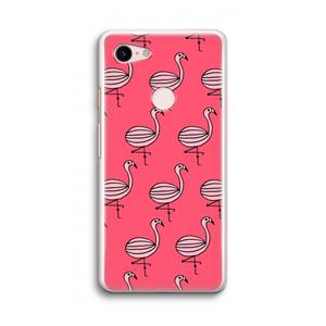 CaseCompany Flamingo: Google Pixel 3 Transparant Hoesje