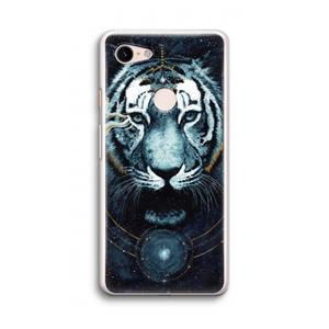 CaseCompany Darkness Tiger: Google Pixel 3 Transparant Hoesje