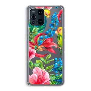 CaseCompany Papegaaien: Oppo Find X3 Transparant Hoesje