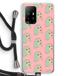 CaseCompany King Kylie: Oppo A95 5G Transparant Hoesje met koord