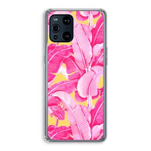 CaseCompany Pink Banana: Oppo Find X3 Pro Transparant Hoesje