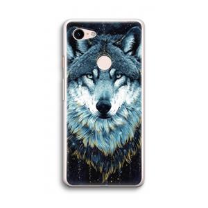 CaseCompany Darkness Wolf: Google Pixel 3 Transparant Hoesje